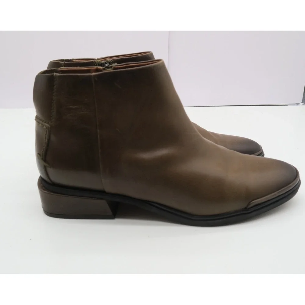 Sarto by Franco Sarto A-Nemi Olive Brown‎ Leather Ankle Boots Women 10M